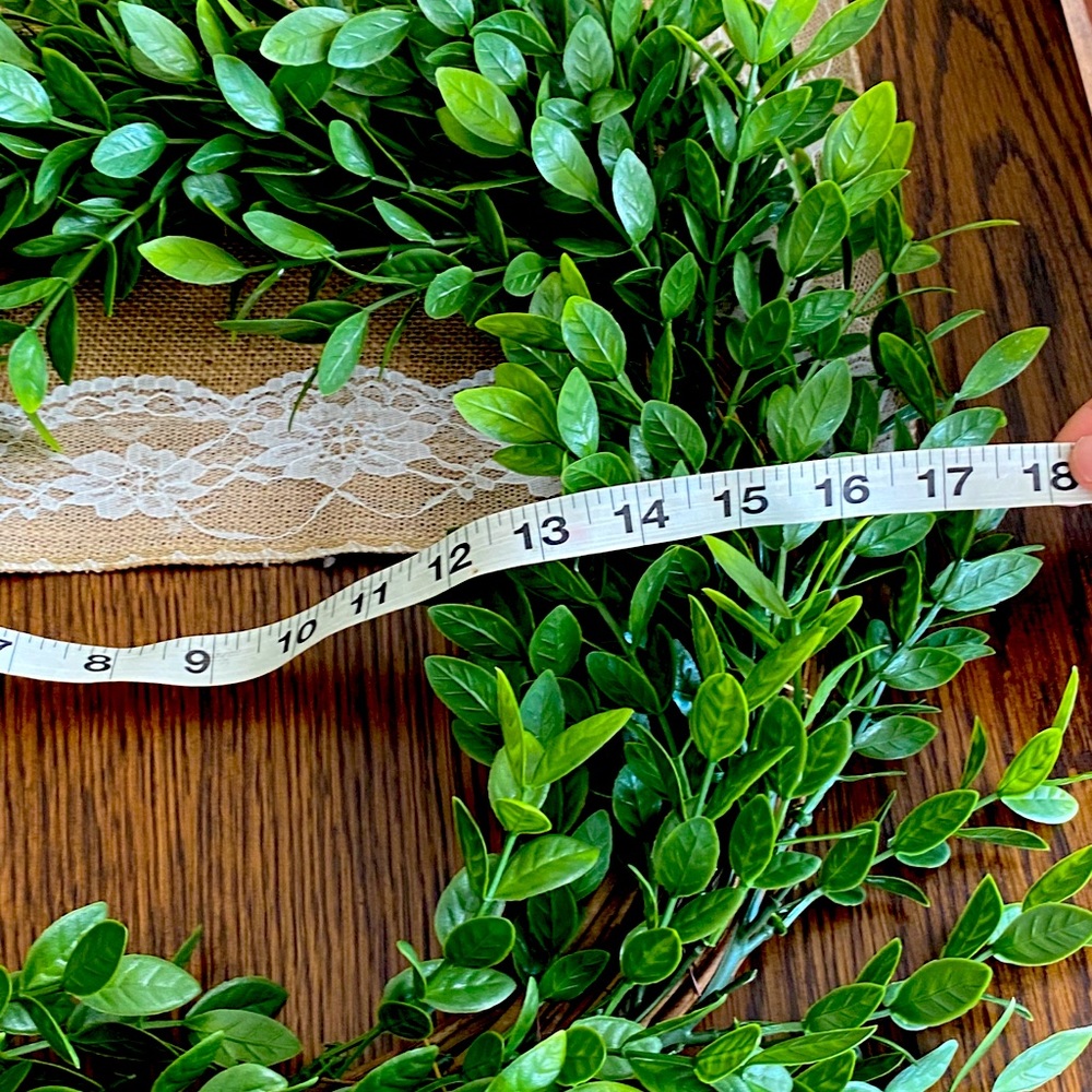Boxwood farm style wreath